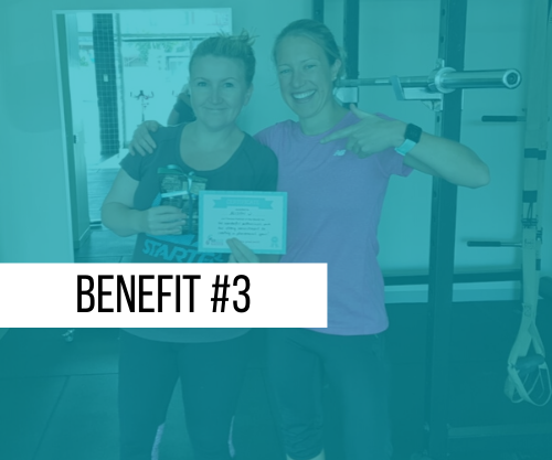 Woman achieving fitness goals